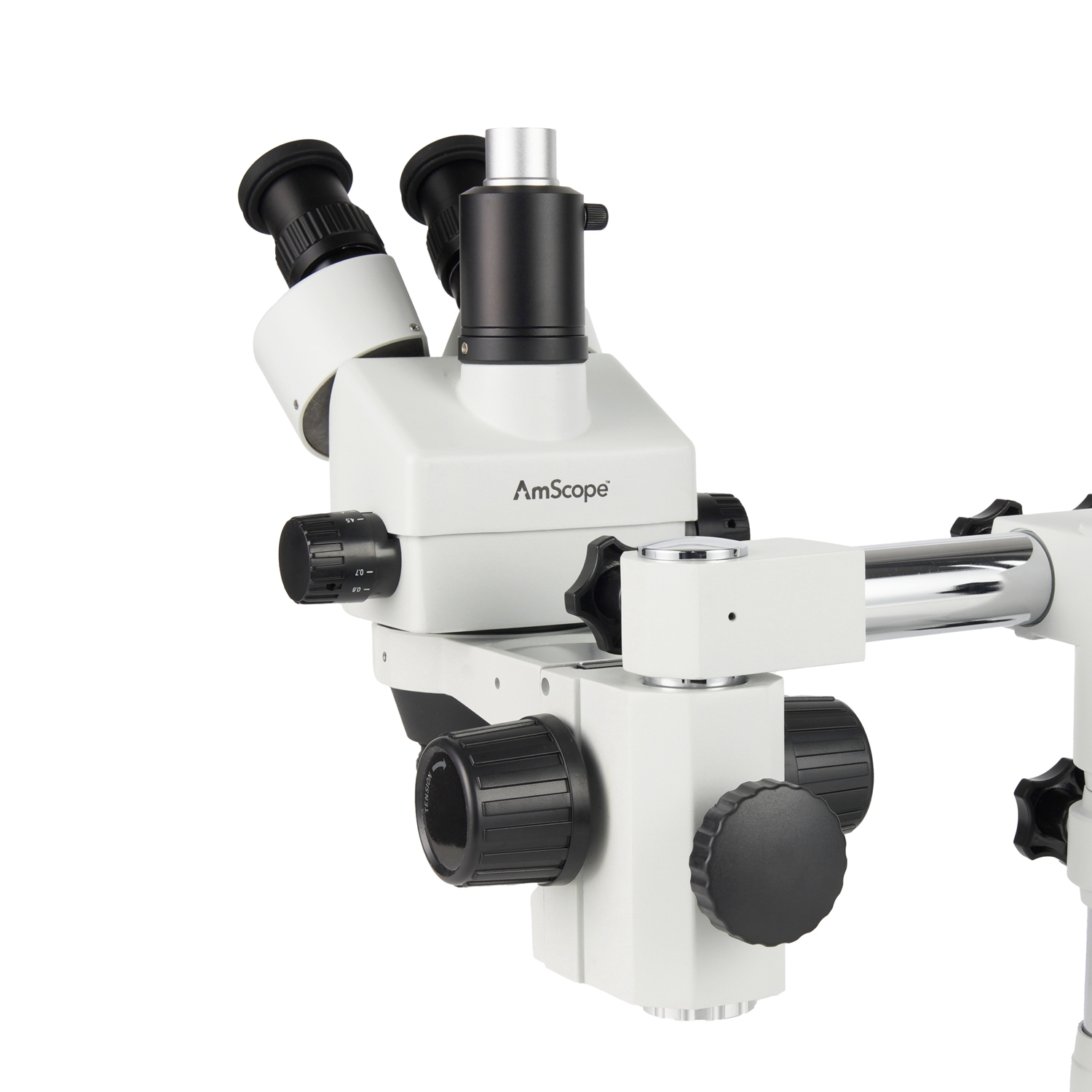 Trinocular Stereo Microscope 7X-45X - กล้องจุลทรรศน์สเตอริโอแบบซูมสามตา ยี่ห้อ AmScope กำลังขยาย 7X-45X