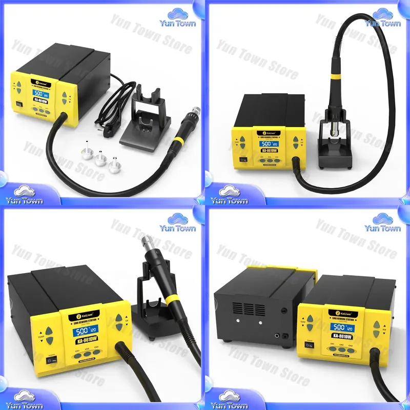 Hot Air Rework Station 861Dw - สถานีรีเวิร์คแบบลมร้อนดิจิตอลไร้สารตะกั่ว Kailiwei 861DW 1000W พร้อมหัวแร้งบัดกรีสำหรับซ่อมโทรศัพท์มือถือ PCB