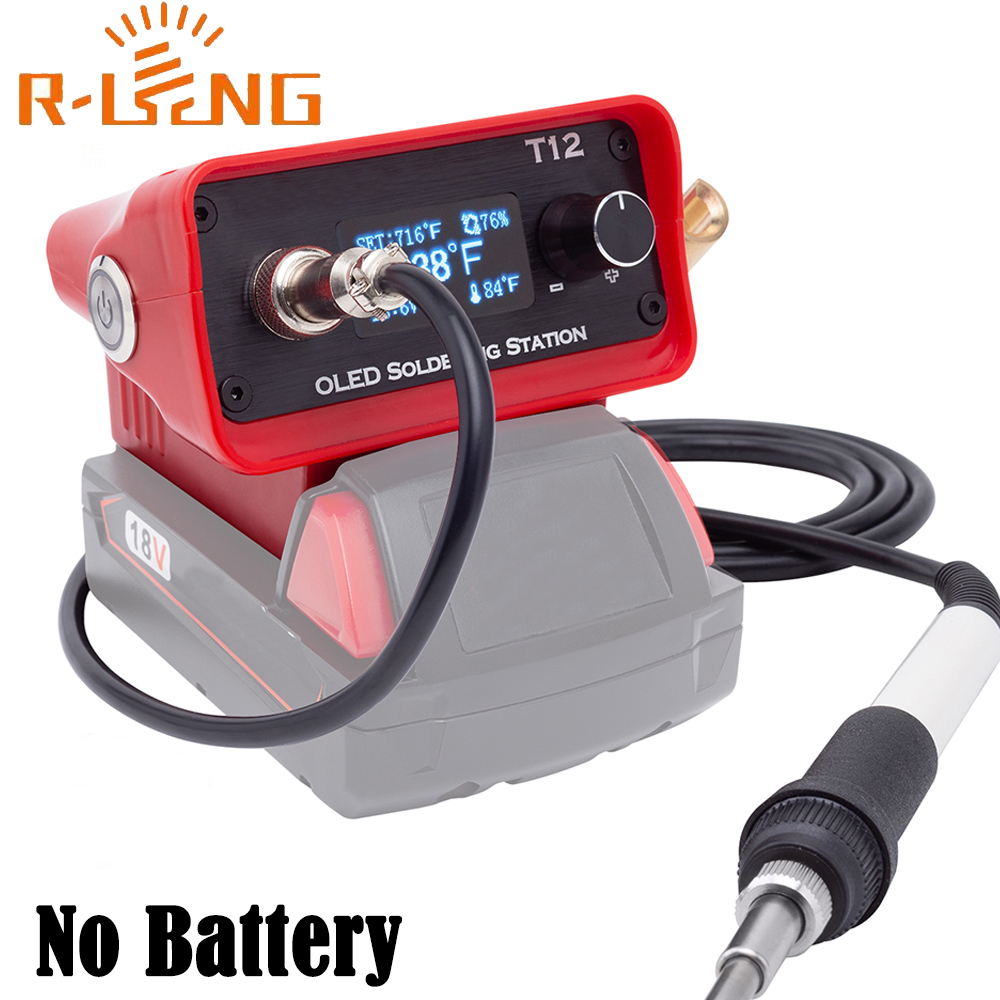 T12 Soldering Station Oled - OLED T12 การประสาน สถานีเหล็กปรับสถานีเชื่อมสําหรับ Milwaukee 18V