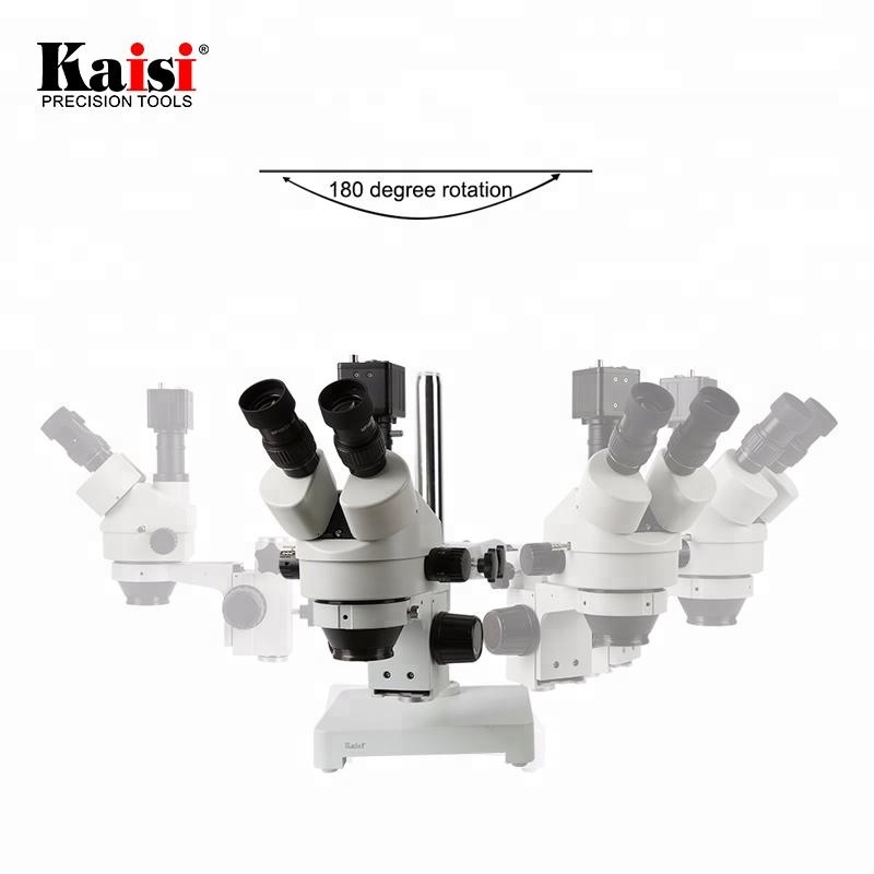 Trinocular Stereo Microscope 7X-45X - Kaisi 7X-45X ซูมดิจิตอล PCB ตรวจสอบกล้องจุลทรรศน์สเตอริโอ VGA