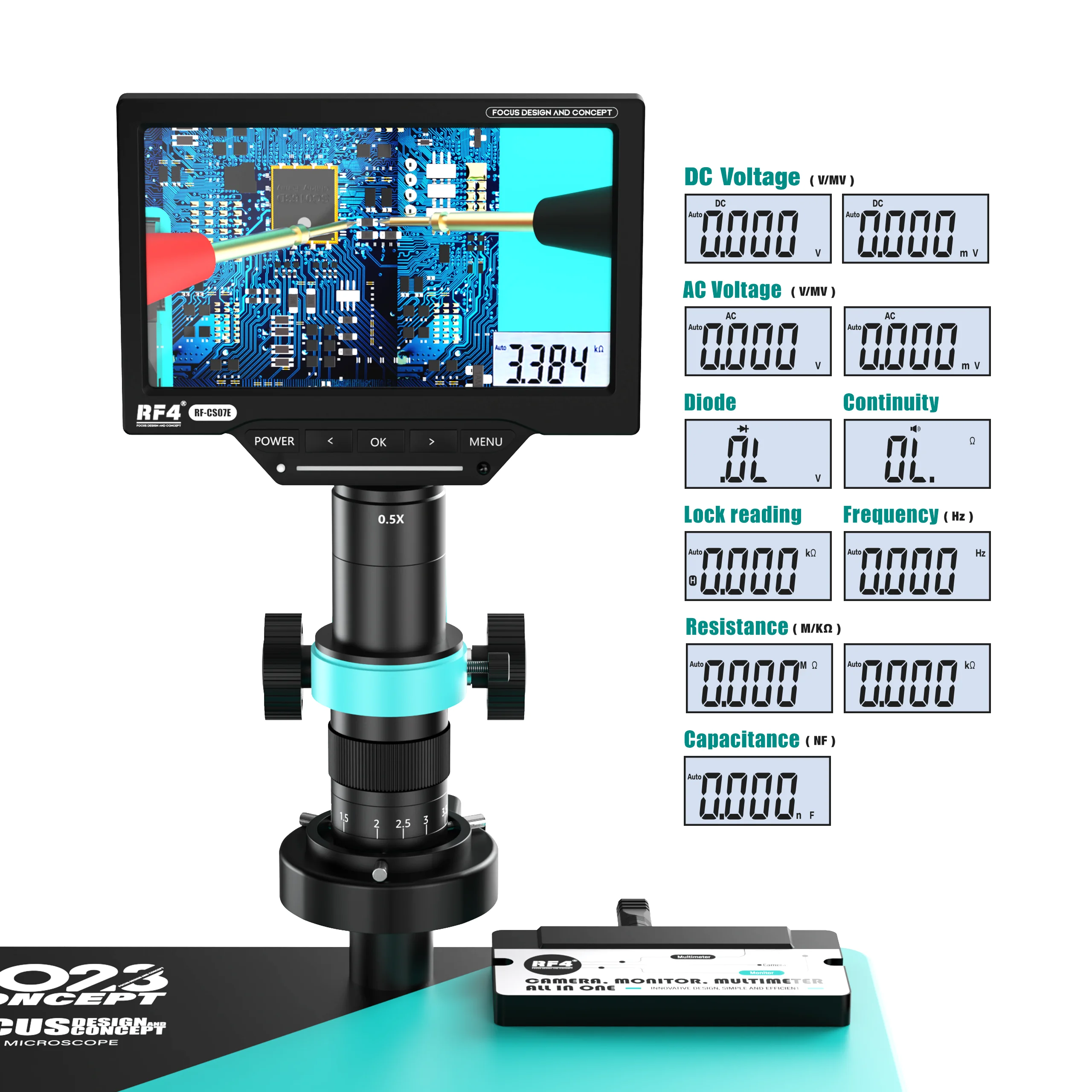 กล้องจุลทรรศน์วิดีโอดิจิตอลอุต - Simul-Focal Industrial Microscope 4K Hdmi บทวิจารณ์และราคา