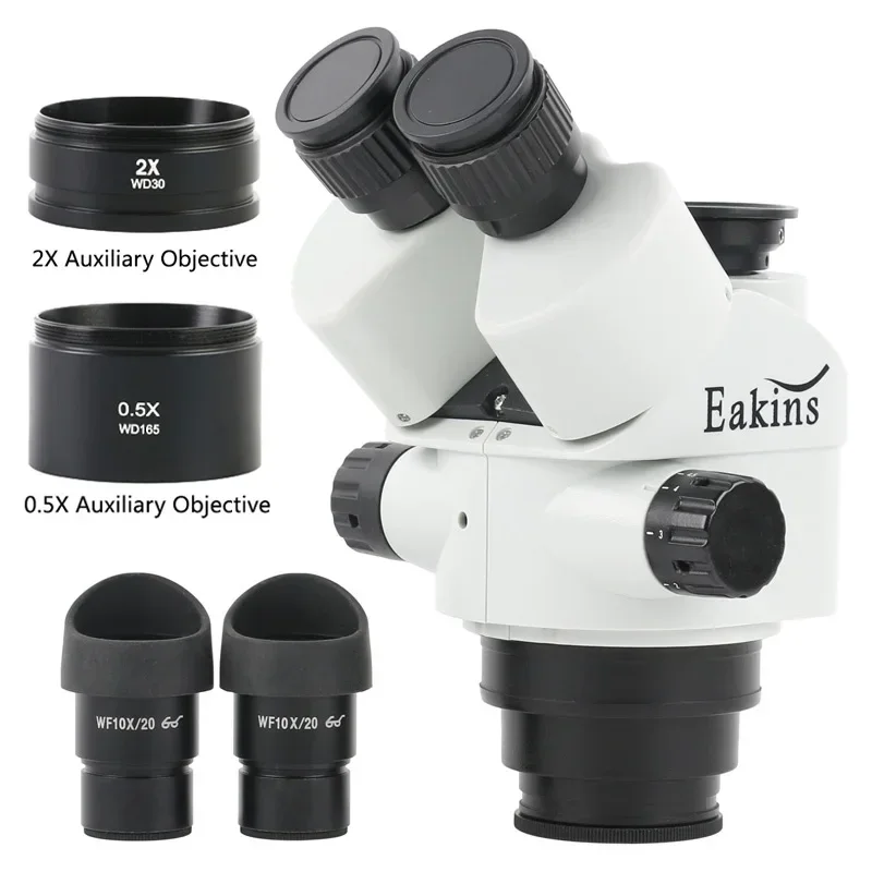 สีดํา 3.5X 90X 7X-45X Simul-FO - Trinocular Stereo Microscope 7X-45X บทวิจารณ์และราคา