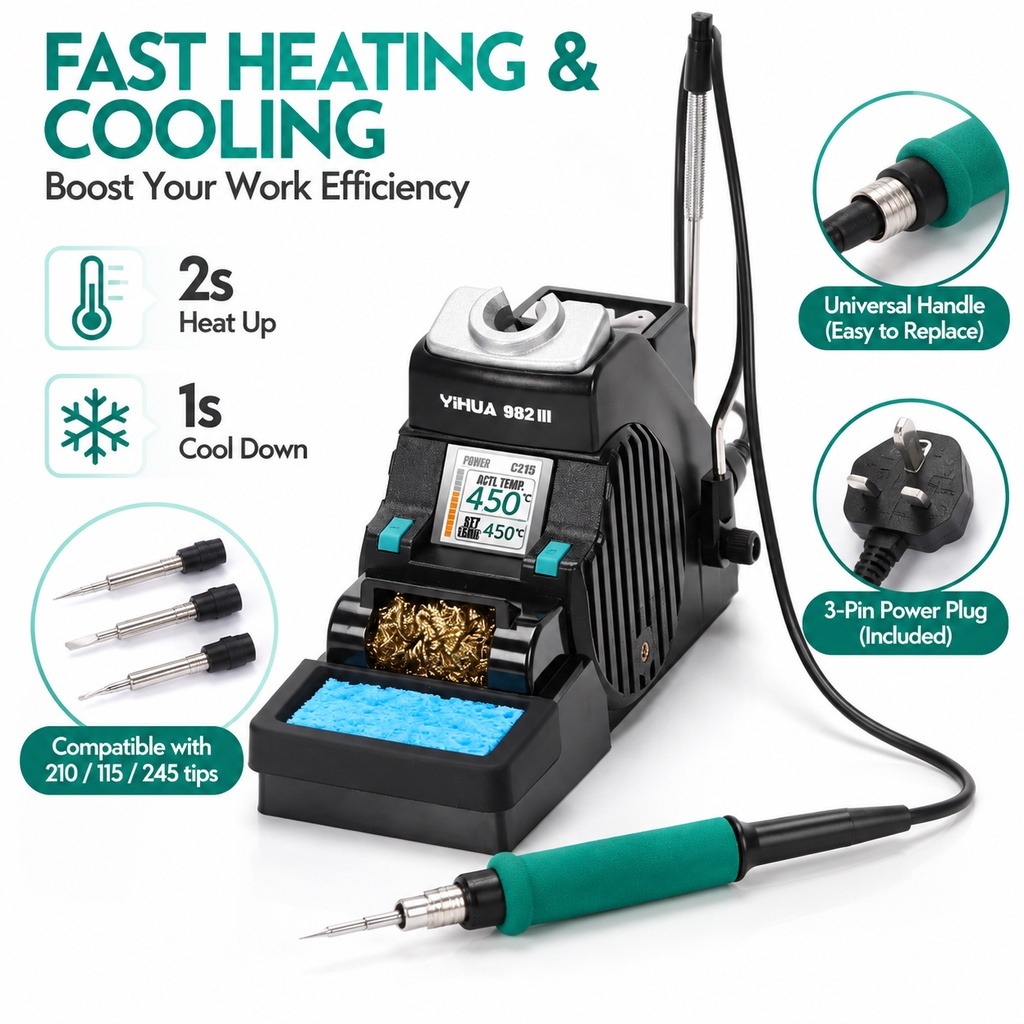 YIHUA 982-III C210 สถานีบัดกรี - C210 Precision Soldering Station บทวิจารณ์และราคา