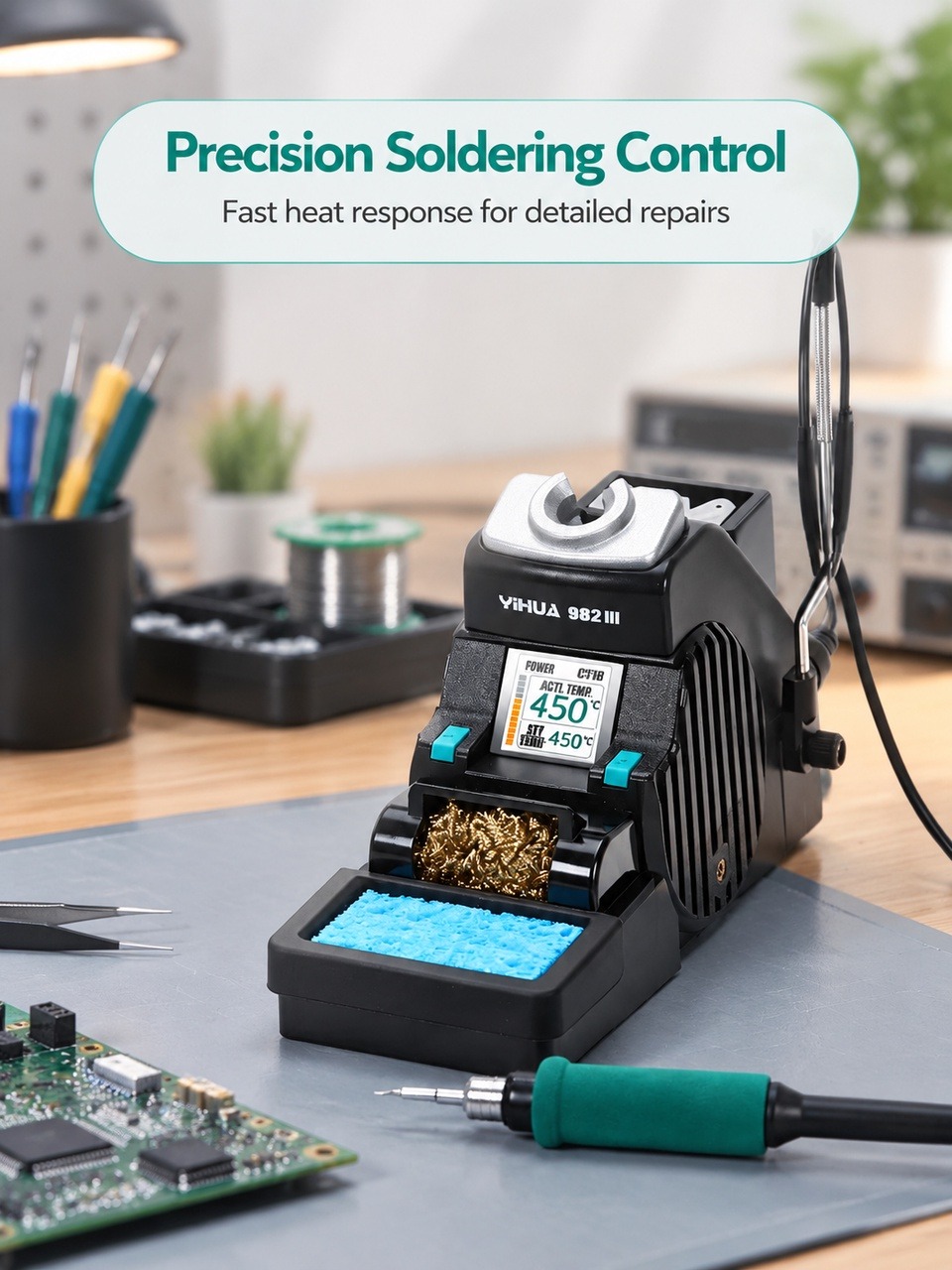 YIHUA 982-III C210 สถานีบัดกรี - C210 Precision Soldering Station บทวิจารณ์และราคา
