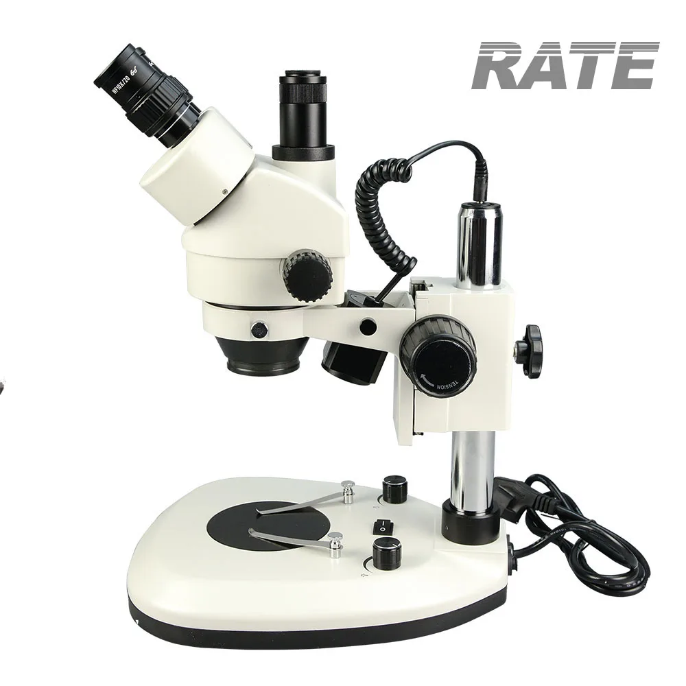 กล้องจุลทรรศน์อุตสาหกรรมแบบสาม - Trinocular Stereo Microscope 7X-45X บทวิจารณ์และราคา