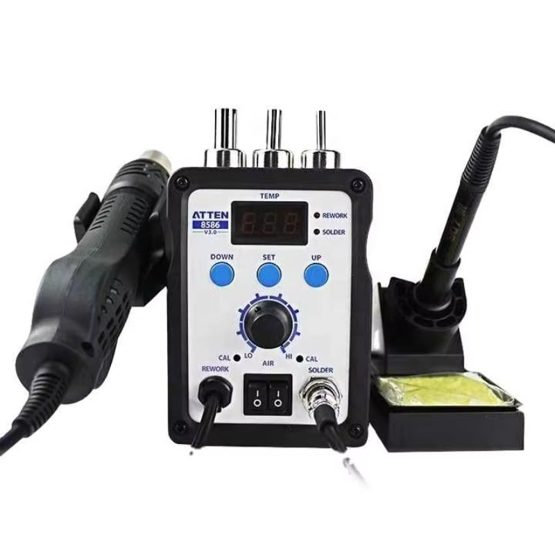 สถานีบัดกรีลมร้อน ATTEN AT8586 - 2 In 1 Soldering Rework Station 750W บทวิจารณ์และราคา