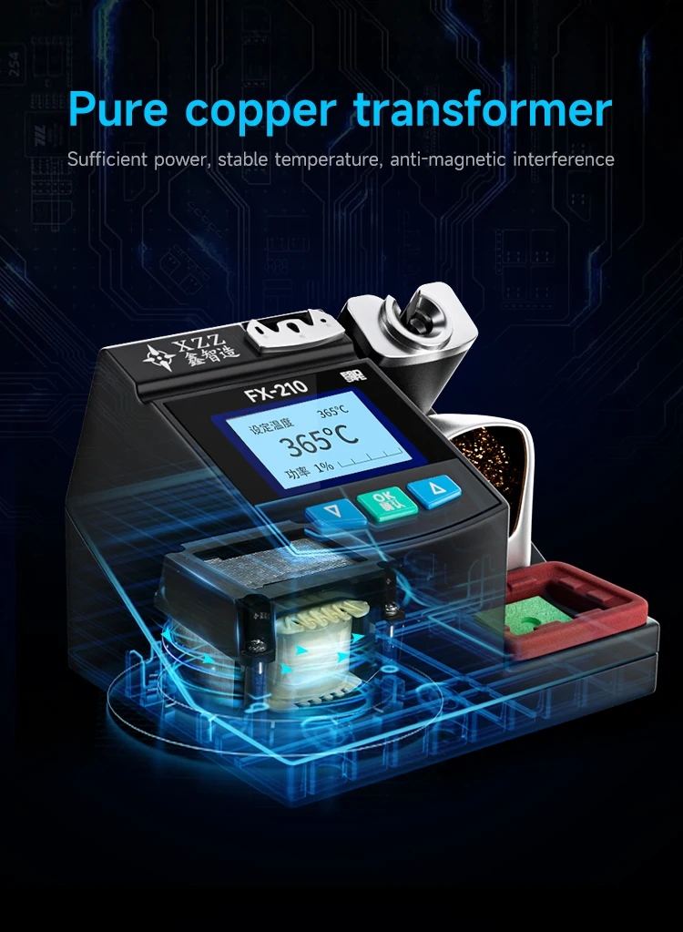 สถานีบัดกรี XZZ FX-210 ความแม่ - C210 Precision Soldering Station บทวิจารณ์และราคา