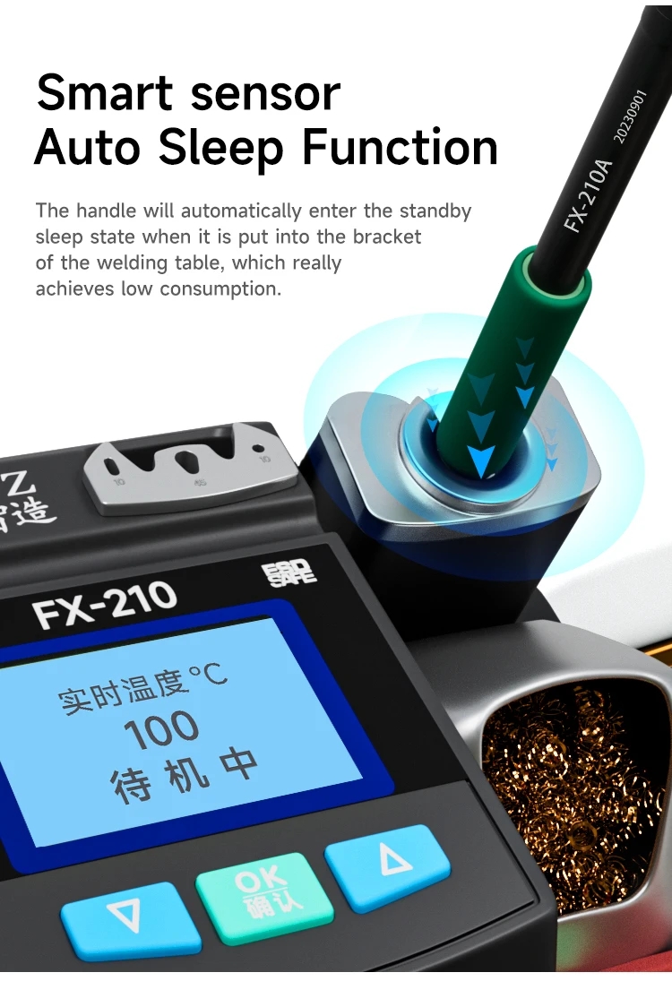 สถานีบัดกรี XZZ FX-210 ความแม่ - C210 Precision Soldering Station บทวิจารณ์และราคา