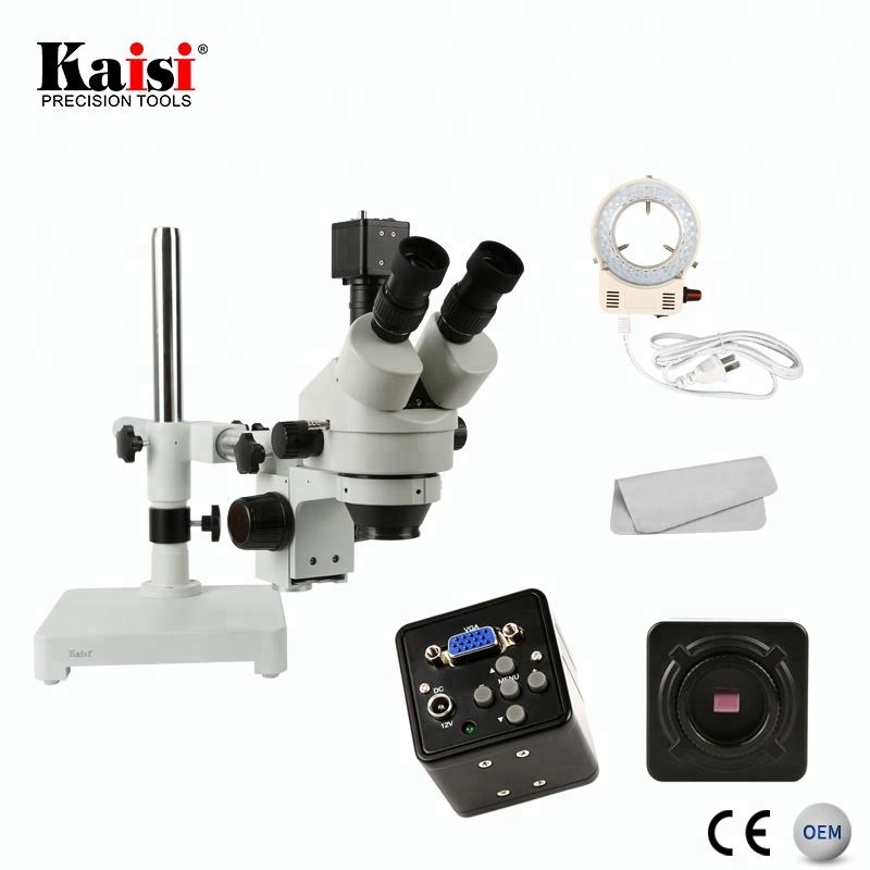 Kaisi 7X-45X ซูมดิจิตอล PCB ตร - Trinocular Stereo Microscope 7X-45X บทวิจารณ์และราคา