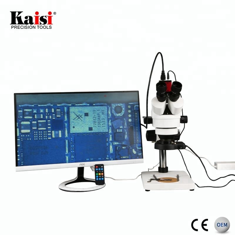 Kaisi 7X-45X ซูมดิจิตอล PCB ตร - Trinocular Stereo Microscope 7X-45X บทวิจารณ์และราคา