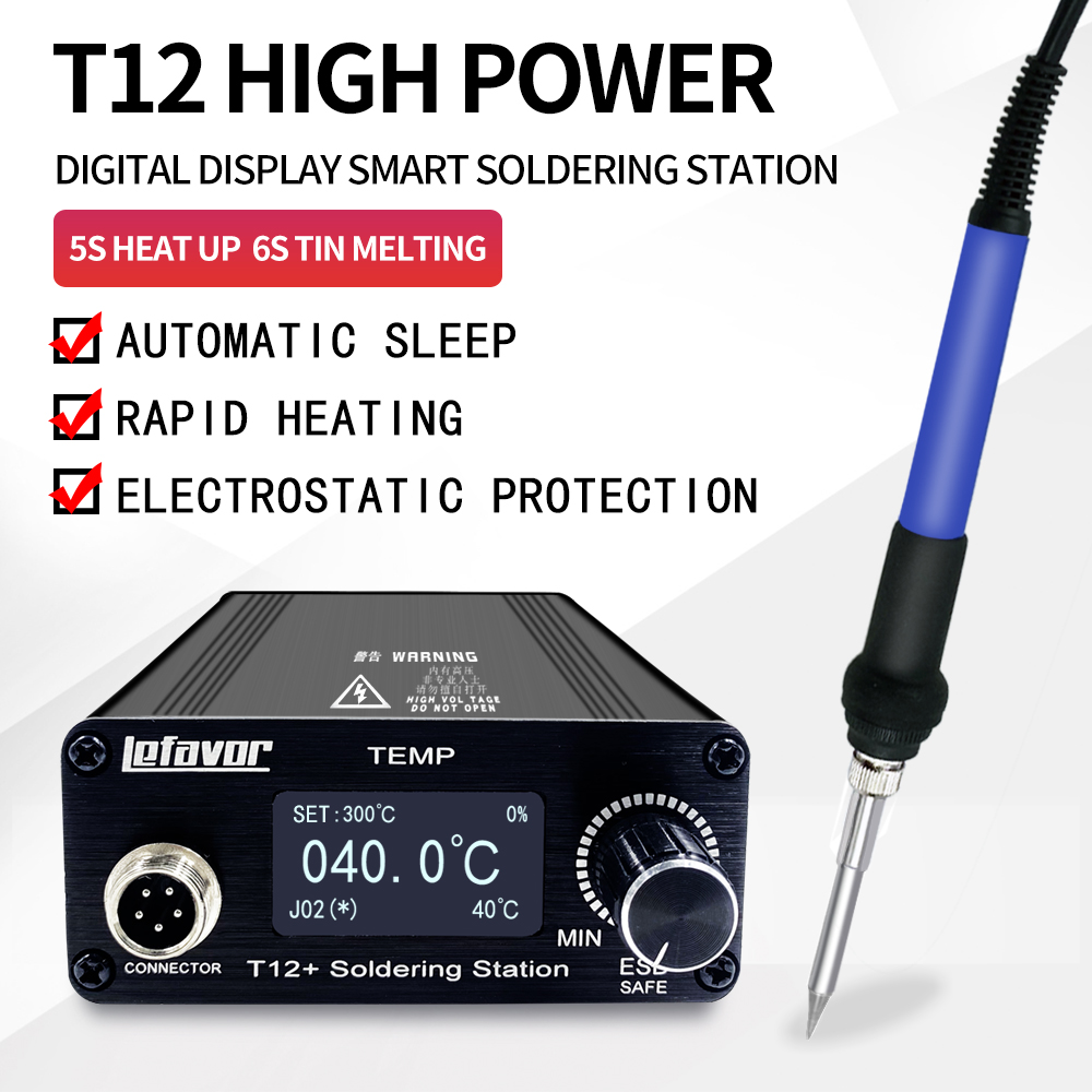 T12 + สถานีบัดกรีหัวแร้ง 1.3 น - T12 Soldering Station Oled บทวิจารณ์และราคา
